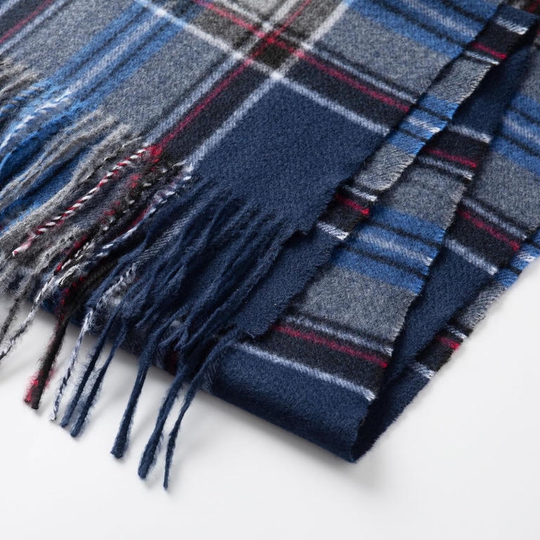 CALVIN & OLIVIA Cashmere Feel Scarf Soft Winter Ombre Nova Buffalo Tartan Tweed Houndstooth Plaid Chic Gift for Men Women - Image 5
